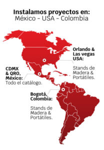 Renta Tu Stand: Tenemos presencia en México, USA y Colombia.