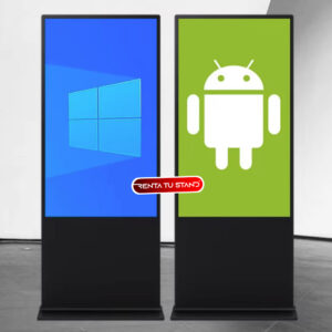 pantalla publicitaria vertical touch 43" en alquiler