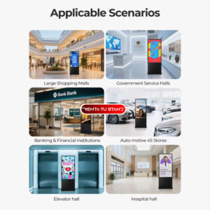 pantalla publicitaria vertical touch 43" en alquiler