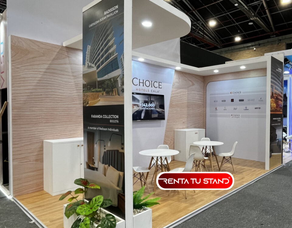 Alquiler de stand 6x3 de madera para ferias y expos en bogota