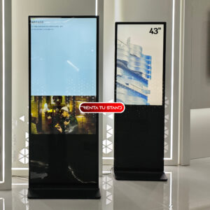 pantalla publicitaria vertical touch 43" en alquiler